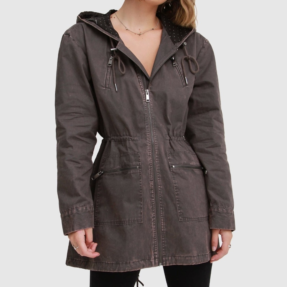 Women's Hooded Jacket in Brown